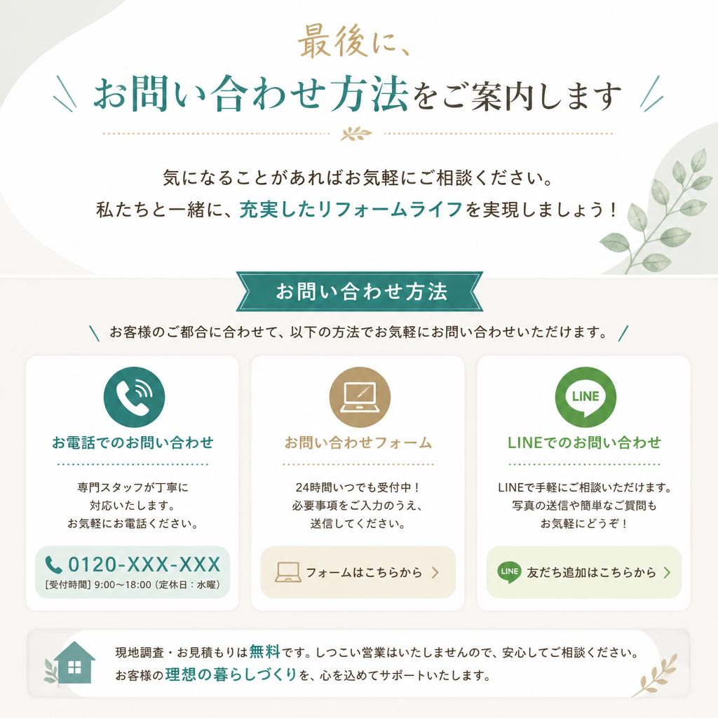 お問い合わせはこちらから！