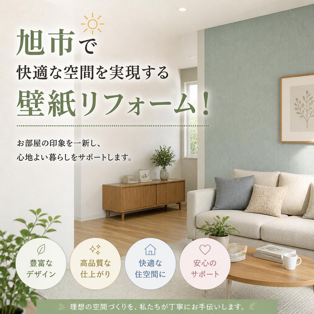 旭市で快適な空間を実現する壁紙リフォーム！