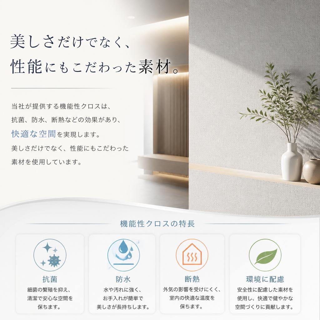 機能性クロスの魅力